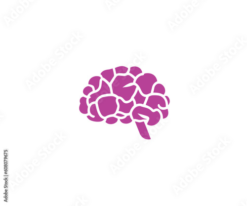 Brain logo illustration mind logotype vector image
