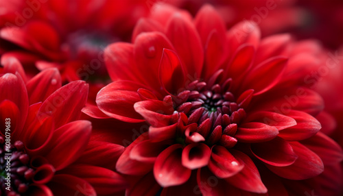 red flower background. generative ai © neng kokom komala
