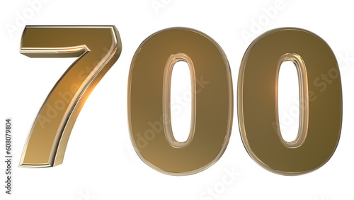3d gold number 700 photo