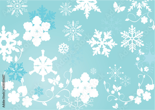 vector illustration of snowflake background