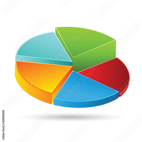 illustration of pie chart on white background
