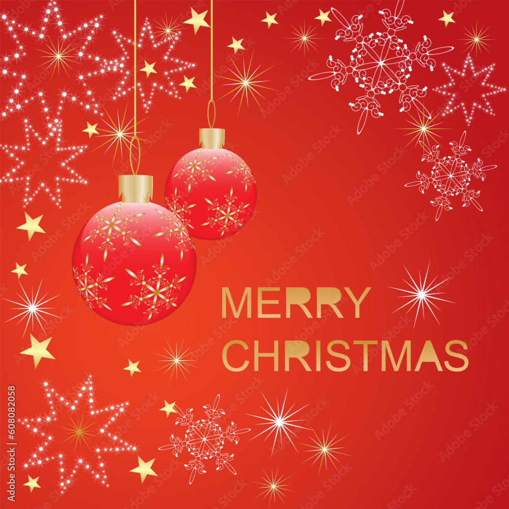 vector eps 10 illustration of christmas balls on a stars background vector eps 10 illustration of christmas balls on a stars background