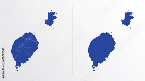 Sao Tome and Principe map vector illustration. blue color on white background