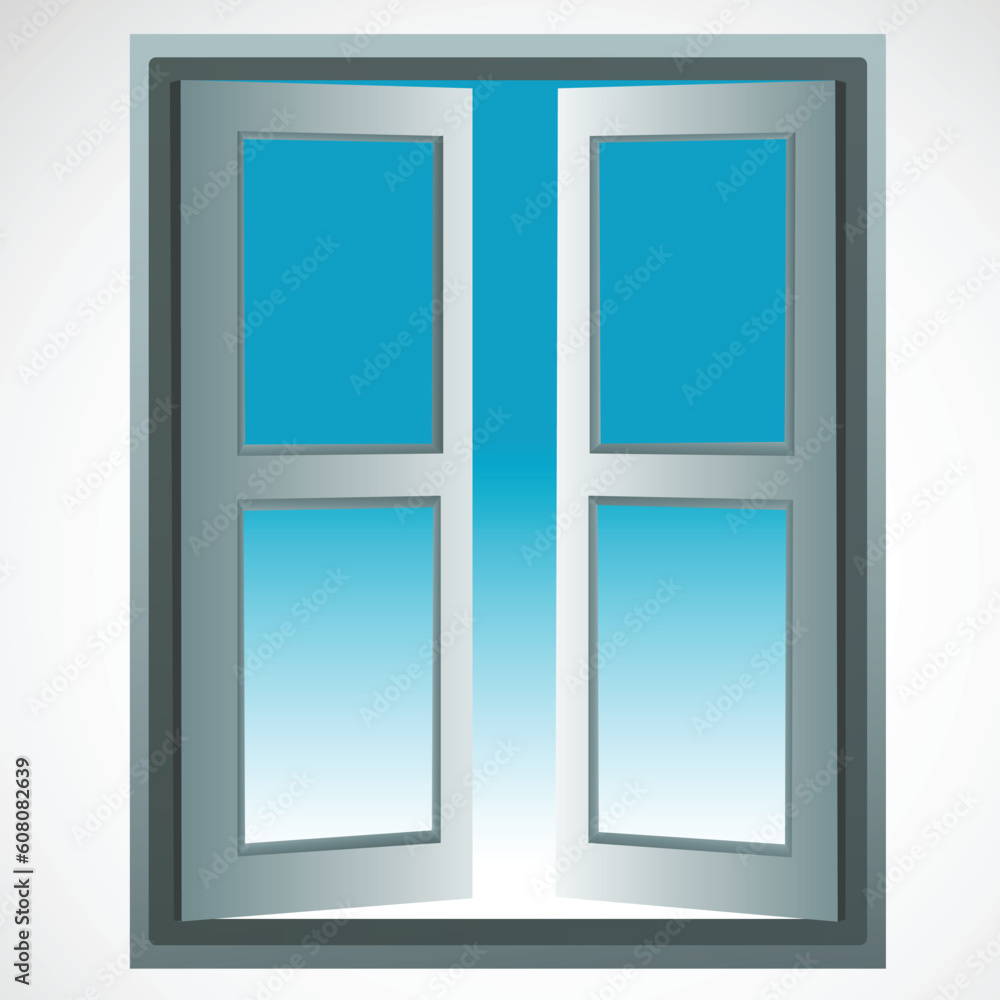 illustration of window icon on white background illustration of window icon on white background