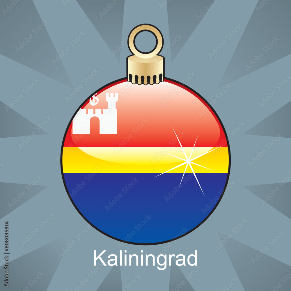 fully editable vector illustration of isolated kaliningrad flag in christmas bulb shape fully editable vector illustration of isolated kaliningrad flag in christmas bulb shape