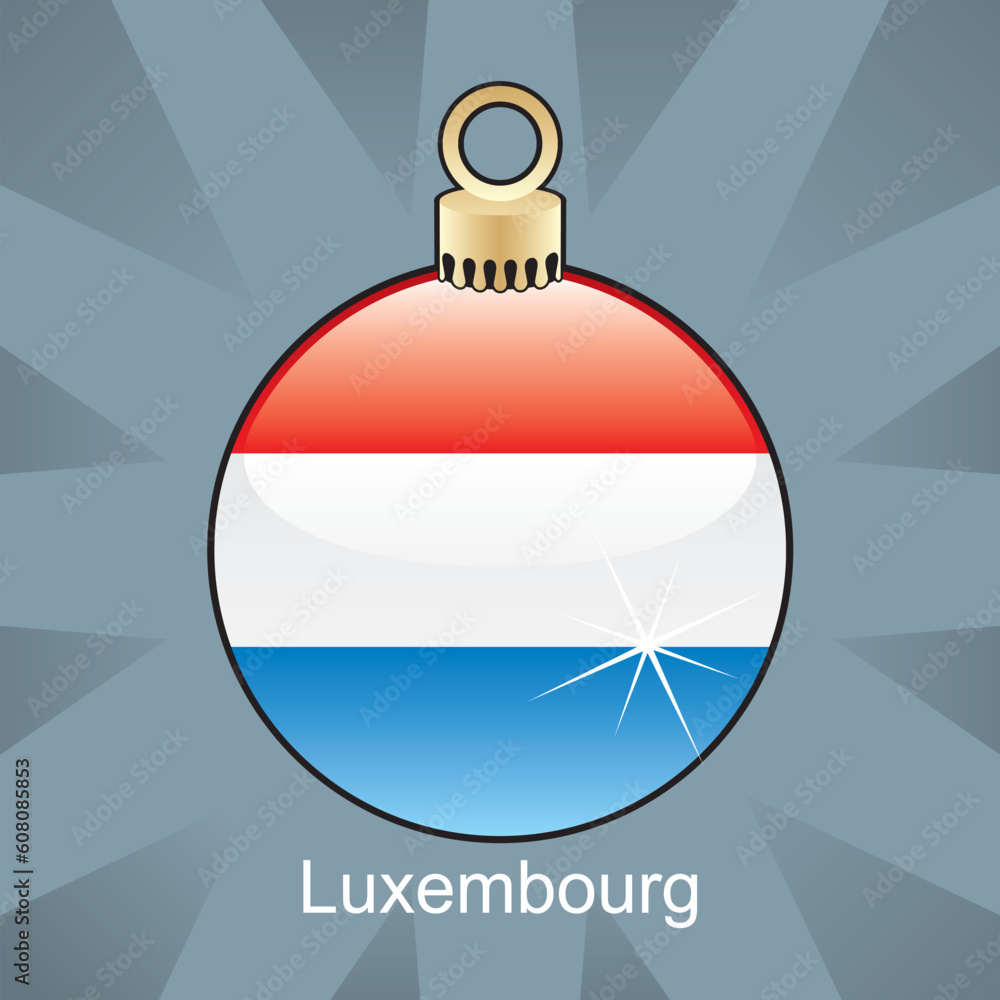 fully editable vector illustration of isolated luxembourg flag in christmas bulb shape fully editable vector illustration of isolated luxembourg flag in christmas bulb shape