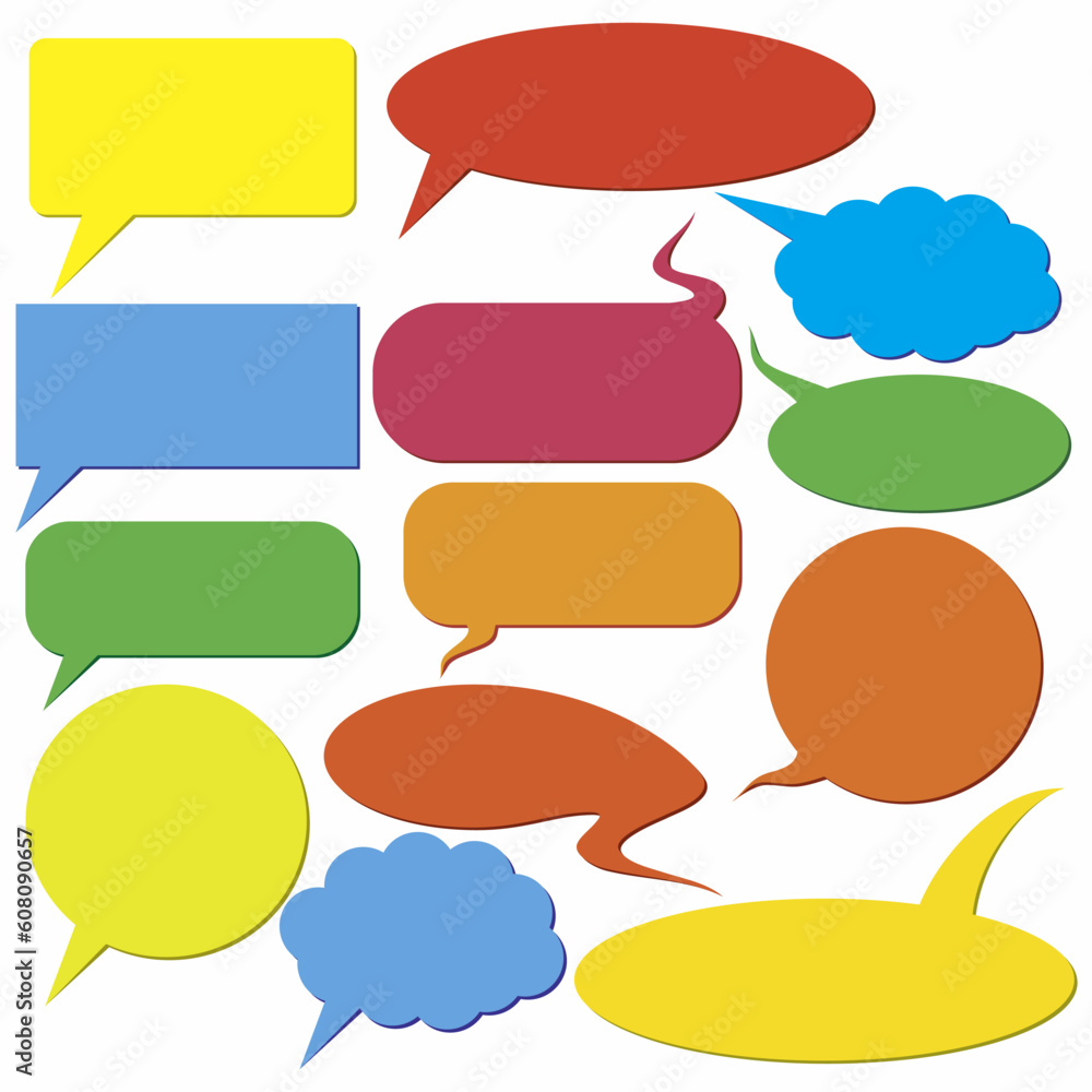 Set of dialog boxes on white background. Set of dialog boxes on white background.