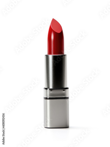 Red lipstick isolated on white background