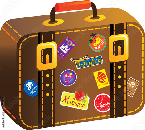 Photography Stock Vector Illustration:  Traveler suitcase-vector