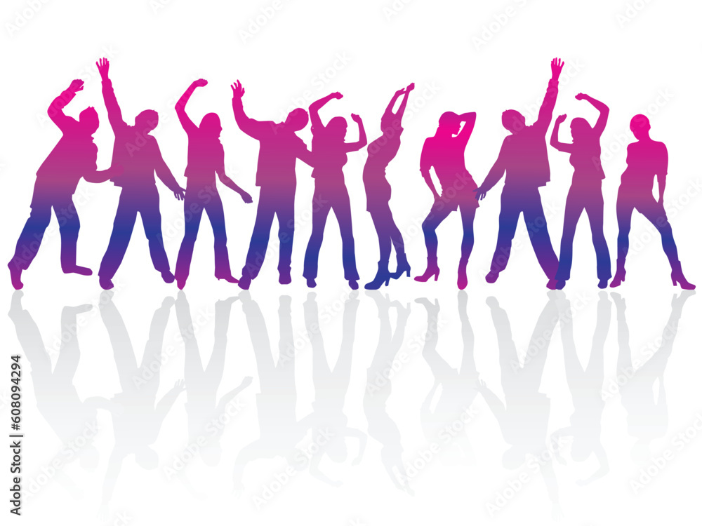 vector eps10 illustration of dancing people silhouettes vector eps10 illustration of dancing people silhouettes