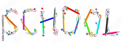 inscription school, this illustration may be useful as designer work