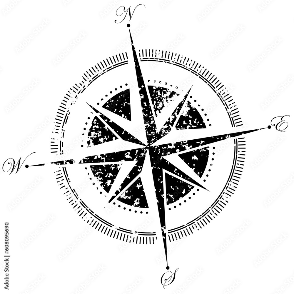 compass, this illustration may be useful as designer work compass, this illustration may be useful as designer work