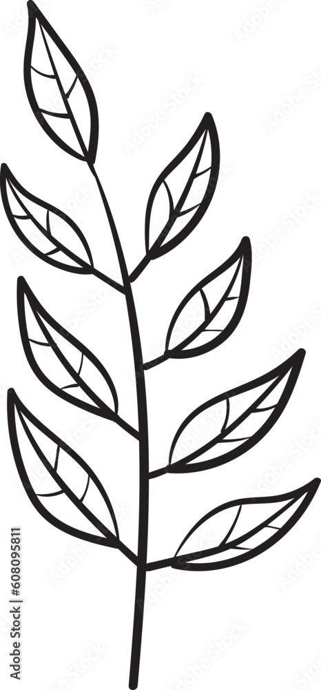 leaves line art leaves line art