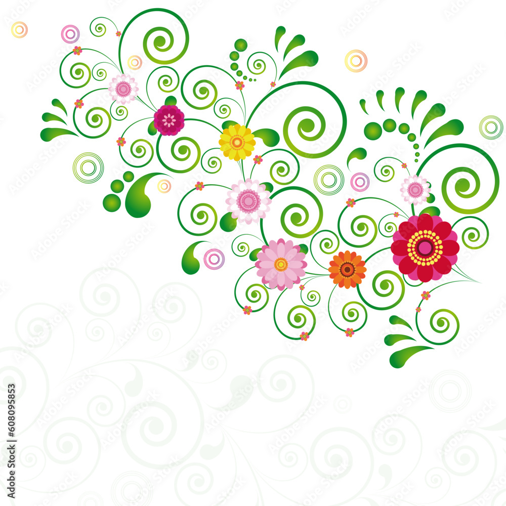 Abstract flowers background with place for your text. eps10.Illustration for your design. Abstract flowers background with place for your text. eps10.Illustration for your design.