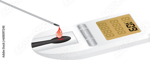 diabetes equipment vector illustration