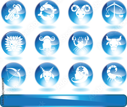 An image of the 12 zodiac symbols.