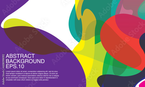 Vector colorful abstract fluid and geometric background for summer. vector eps 10