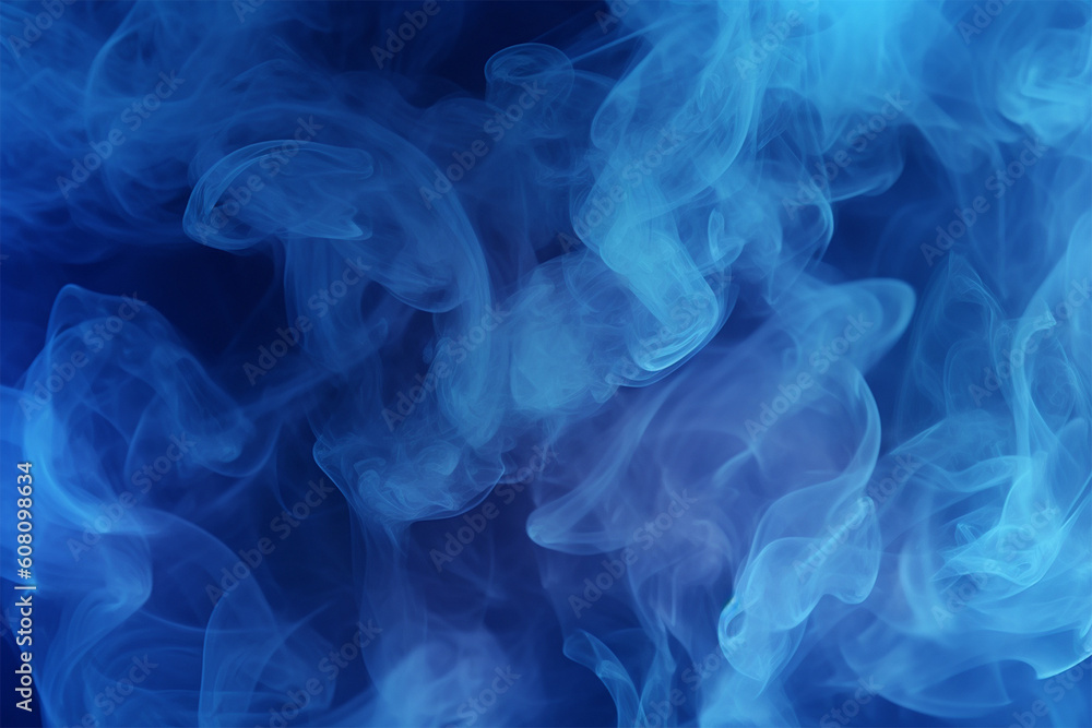 Obraz premium Blue smoke pattern background