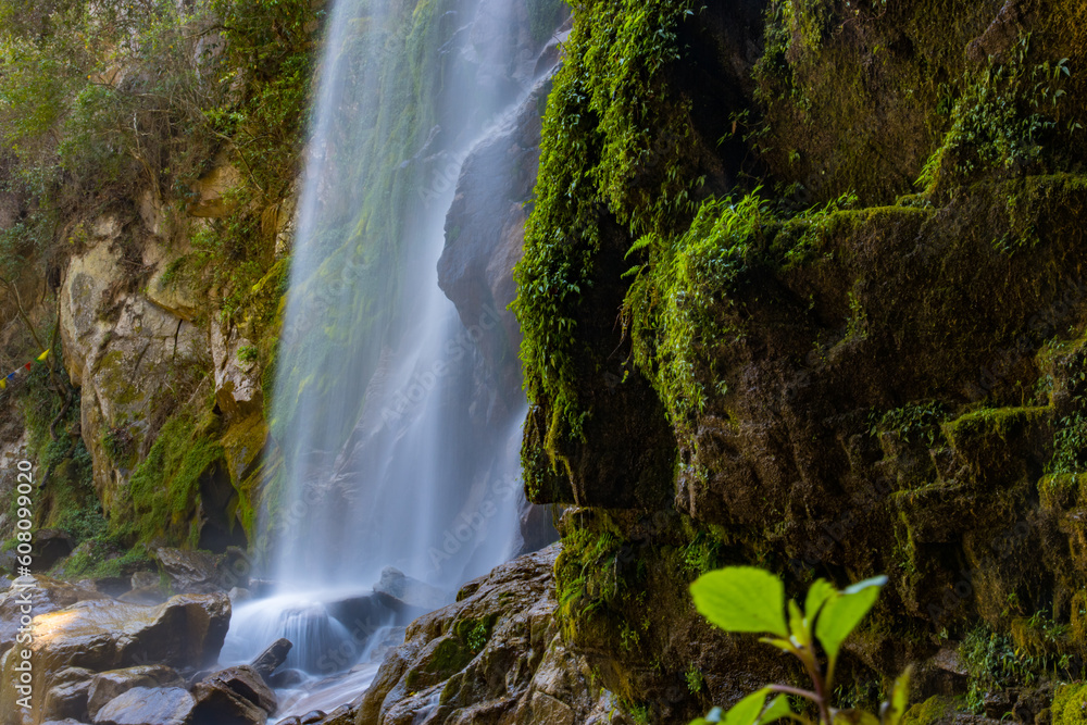 Trekking in Nepal with beautiful Mohini Jharana Waterfall, Trekking Route, Suspension bridges Trekking in Nepal with beautiful Mohini Jharana Waterfall, Trekking Route, Suspension bridges