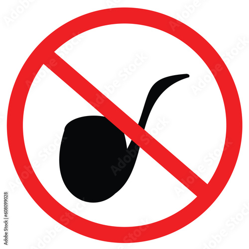 Vector illustration of sign stop smoke tobacco