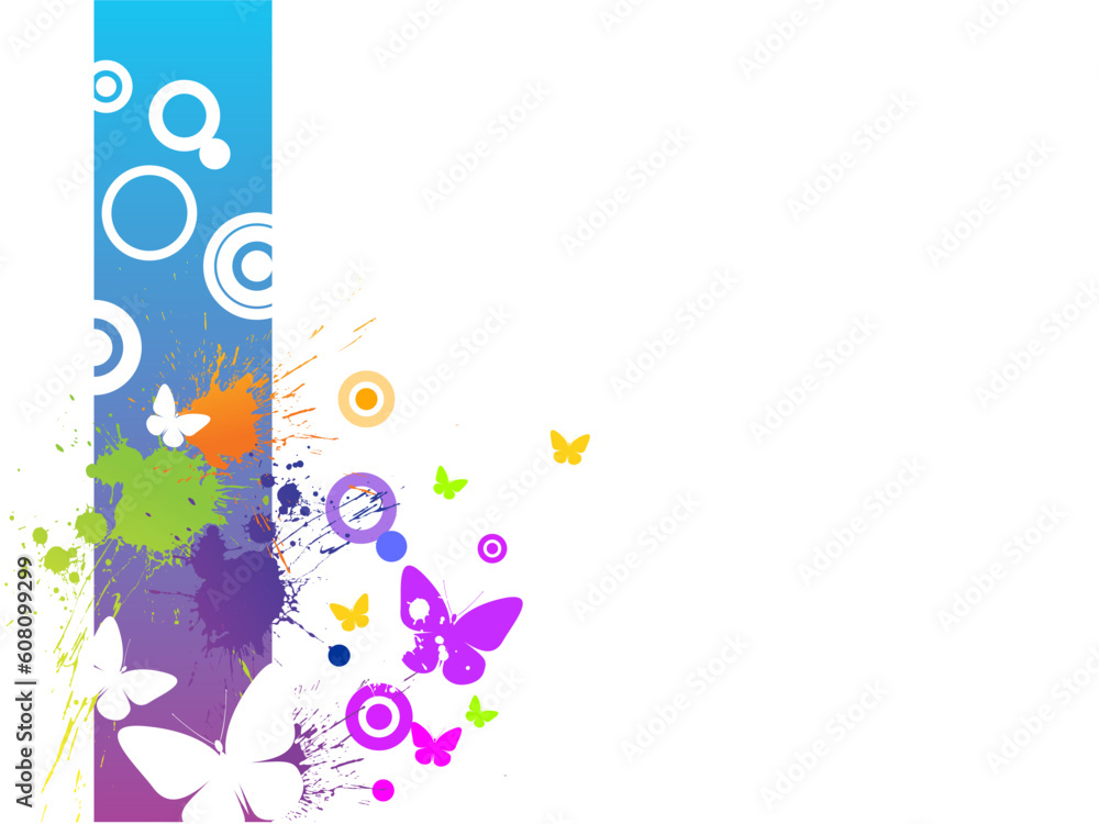 vector eps10 illustration of butterflies and circles on an abstract background vector eps10 illustration of butterflies and circles on an abstract background