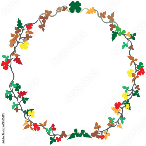 Vector illustration of a spring wreath very suitable for backgrounds websites portfolio etc.