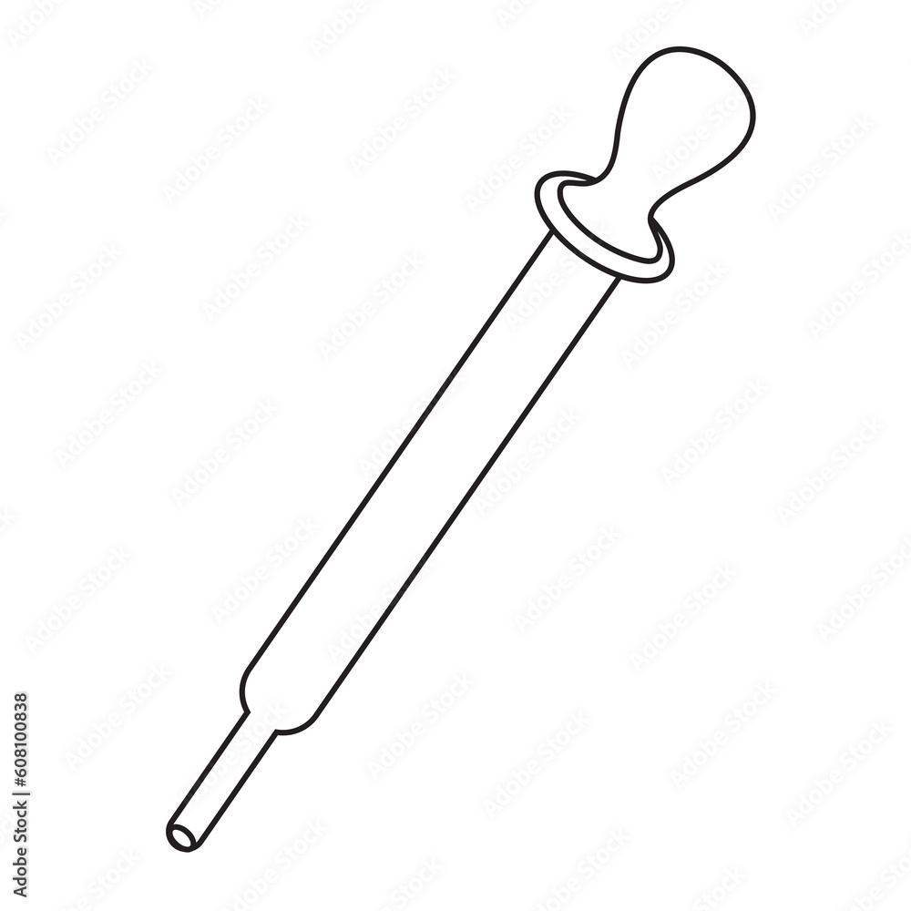 dropper pipette outline vector illustration dropper pipette outline vector illustration