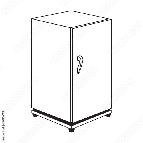 refrigerator outline vector illustration