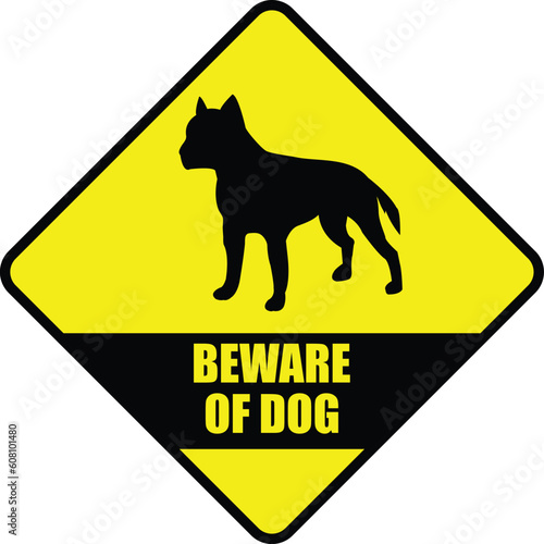 beware of dog - vector