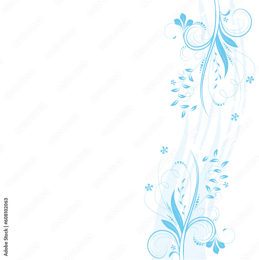 Grunge floral background, vector illustration