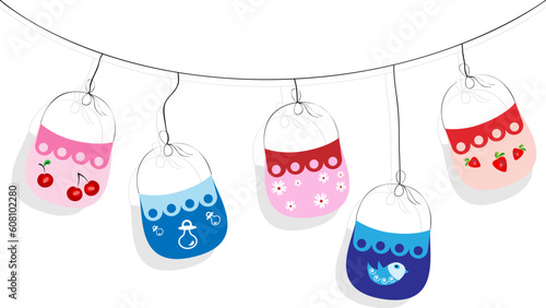 Vector invitation for baby shower.