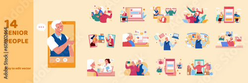 Senior people and technology set