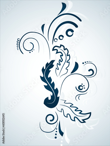Vector picture of bizarre elements of ornament