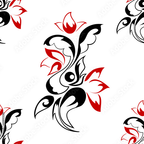 Vector floral seamless background