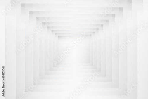 Abstract geometric white and gray color background with rectangle pattern. Vector illustration.