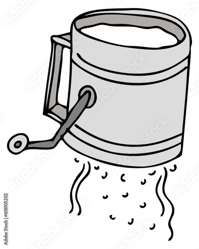 An image of a flour sifting device.