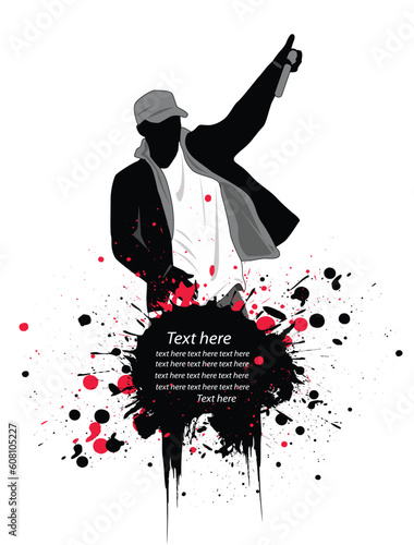 rapper vector illustration