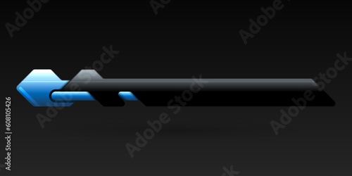 Abstract blue and black lower third screen broadcast title banner bar template