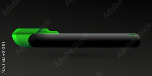 Abstract green and black modern lower third screen broadcast gui title banner 