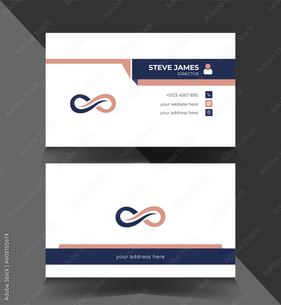 Naklejka premium Creative Business Card Template Design