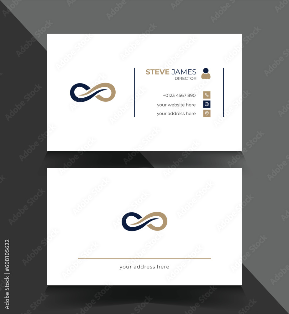 Naklejka premium Creative Business Card Template Design
