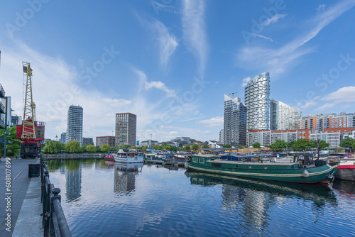Poplar Dock Marina in Canary Wharf London © gb27photo