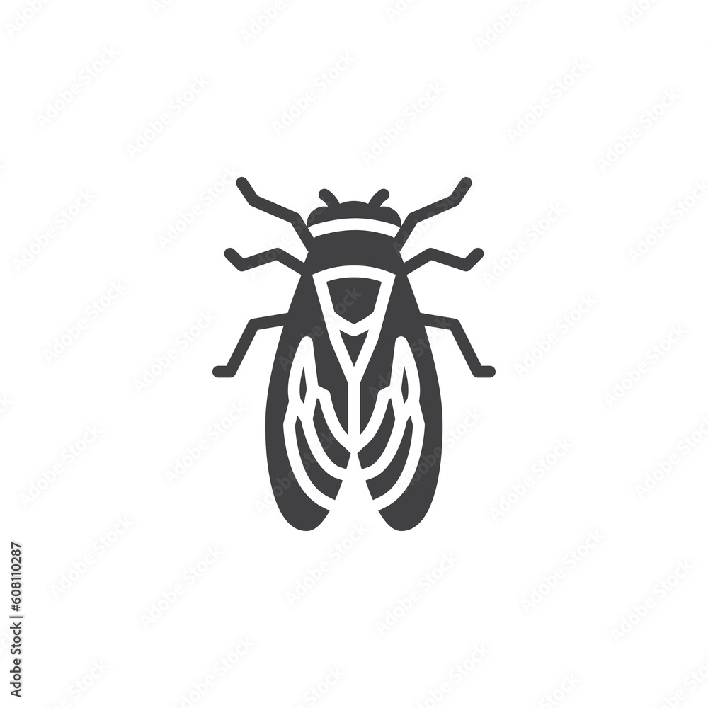 Cicada insect vector icon Cicada insect vector icon
