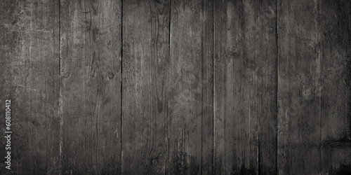 black wooden background. dark wood texture, vintage boards for design