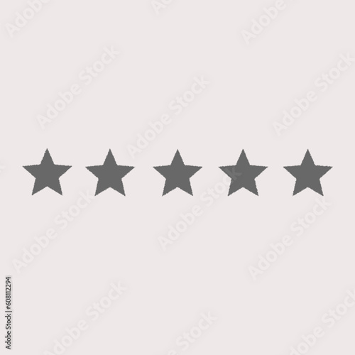 Five star rating. Business concept. Vector illustration EPS 10.