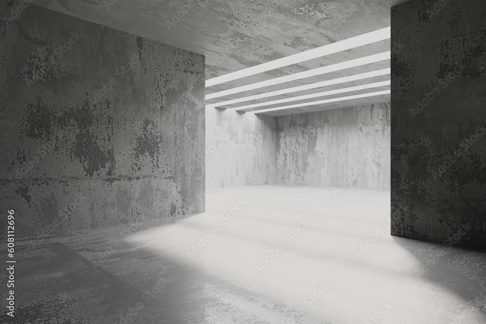 Abstract interior design concrete room. Architectural background Abstract interior design concrete room. Architectural background