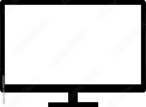 Monitor vector logo icon. TV simple isolated symbol sign.