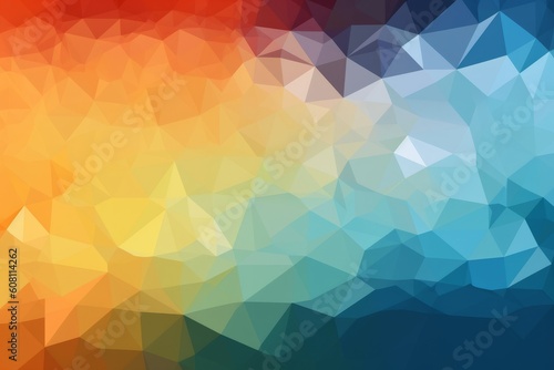 Illustrative Background Artwork with Abstract Delaunay Voronoi Trianglify Generative Design, Generative AI.