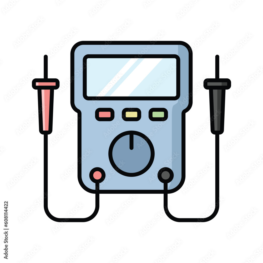 multimeter icon vector design template in white background multimeter icon vector design template in white background