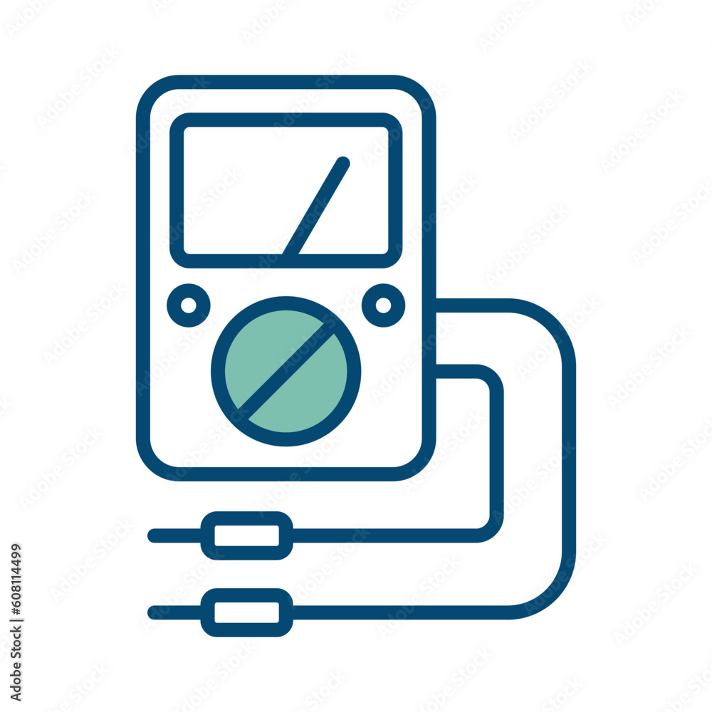 multimeter icon vector design template in white background multimeter icon vector design template in white background
